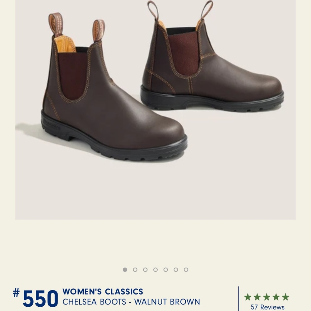 Size 9 Blundstone 550 Chelsea boot in Walnut Brown